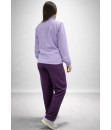 Conjunto Tactel Elastano Forrado Agasalho Butu Biru Lilás Roxo